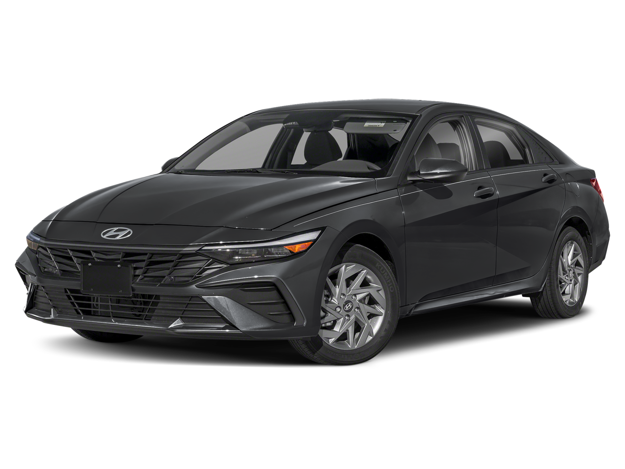 2026 Hyundai ELANTRA HYBRID Blue in Abyss Black — front three-quarter view