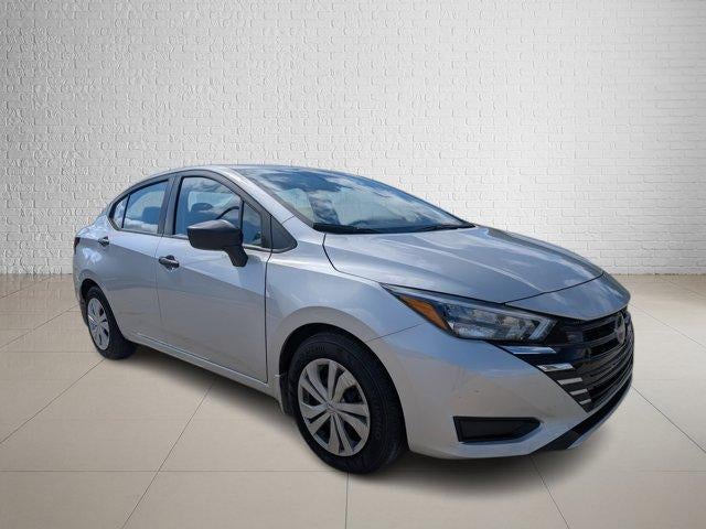 2025 Nissan Versa S in Brilliant Silver Metallic — front three-quarter view