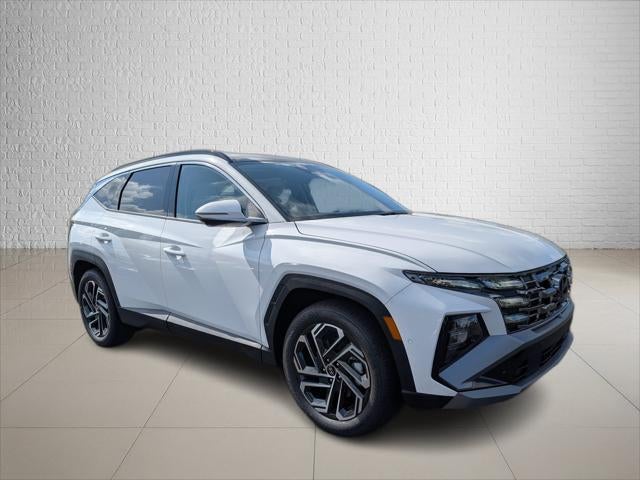 2026 Hyundai TUCSON Limited FWD in Serenity White Pearl — front three-quarter view