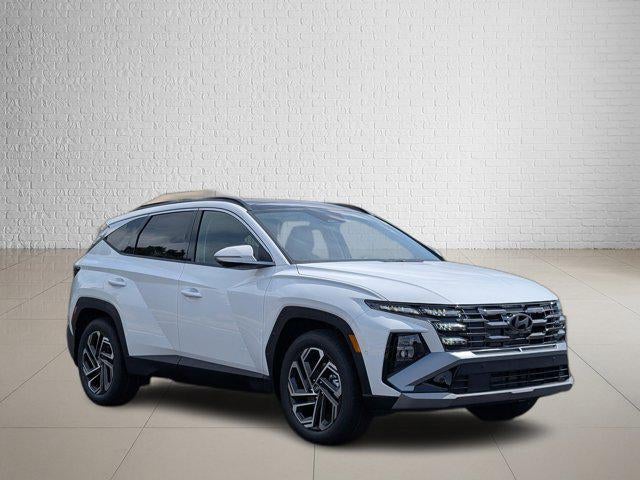 2026 Hyundai TUCSON Limited FWD in Serenity White Pearl — front three-quarter view