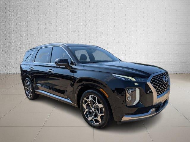 2022 Hyundai PALISADE Calligraphy AWD in Abyss Black Pearl — front three-quarter view