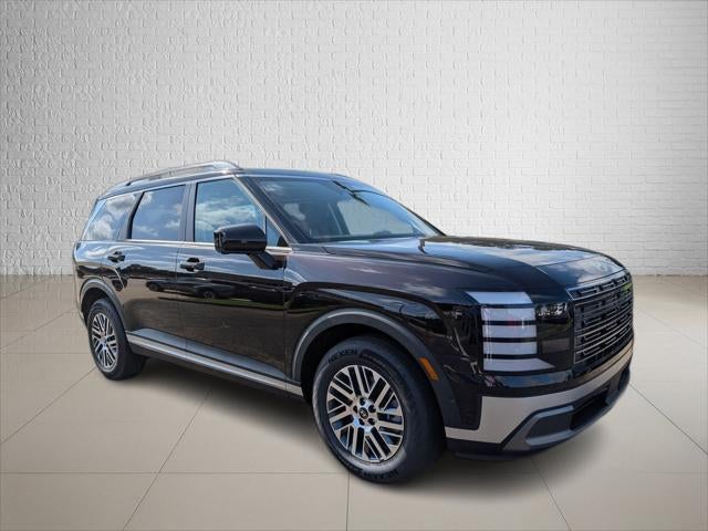 2026 Hyundai PALISADE SEL Premium FWD in Galaxy Maroon Pearl — front three-quarter view